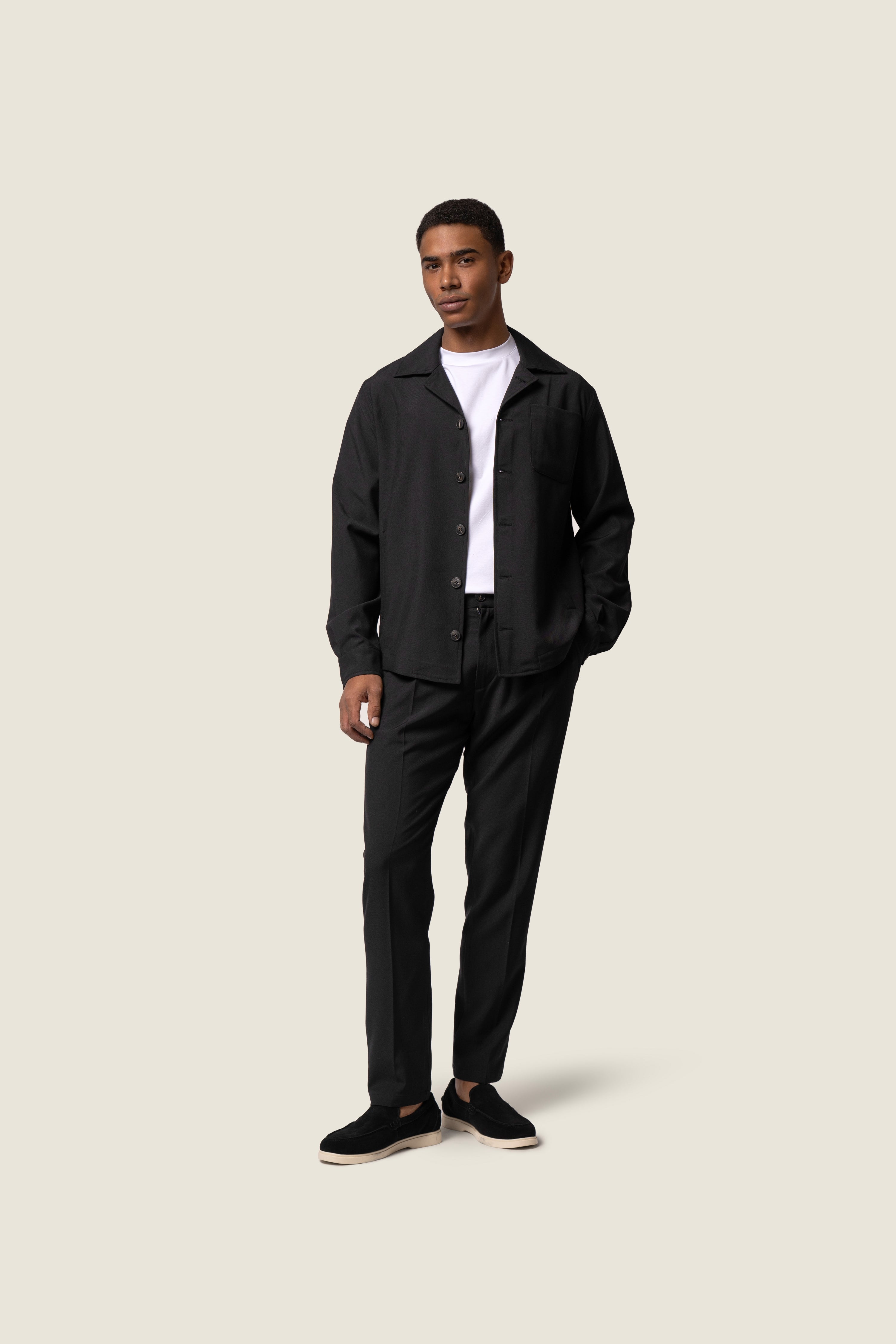 DUQUEZZI WOOL BLEND OVERSHIRT | Black