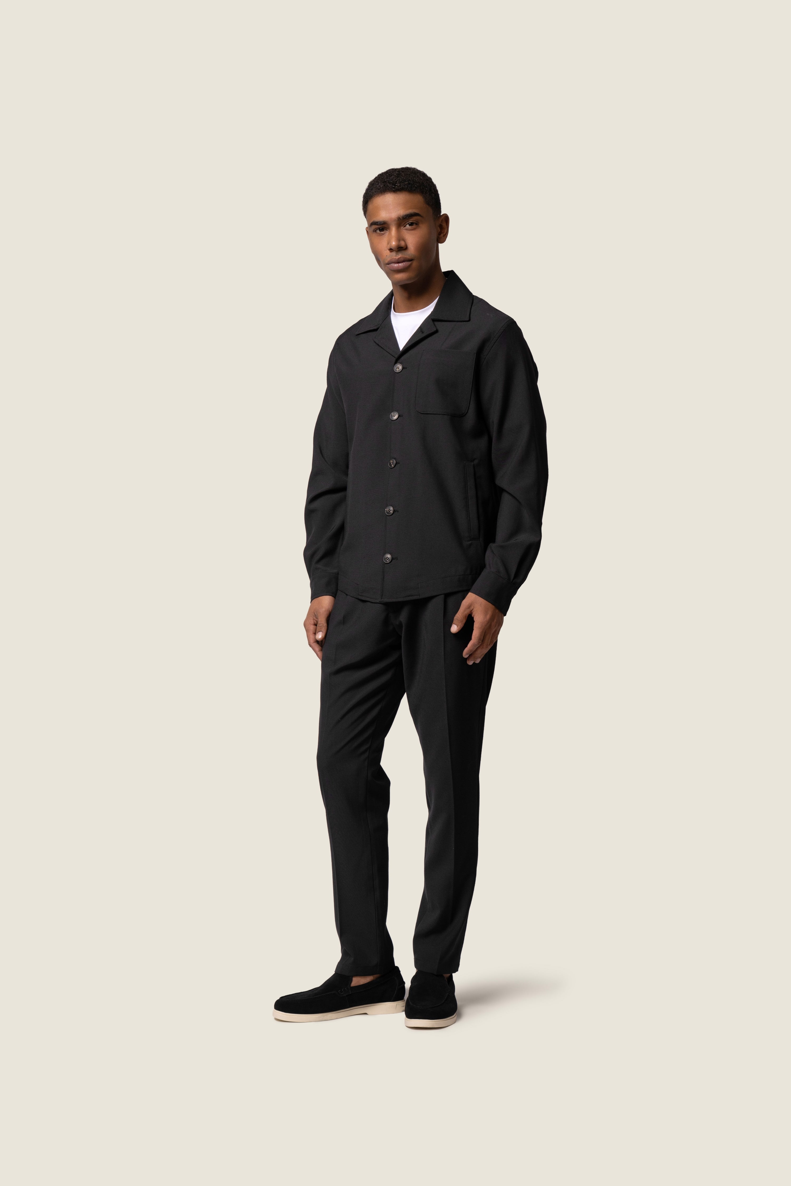 DUQUEZZI WOOL BLEND OVERSHIRT | Black