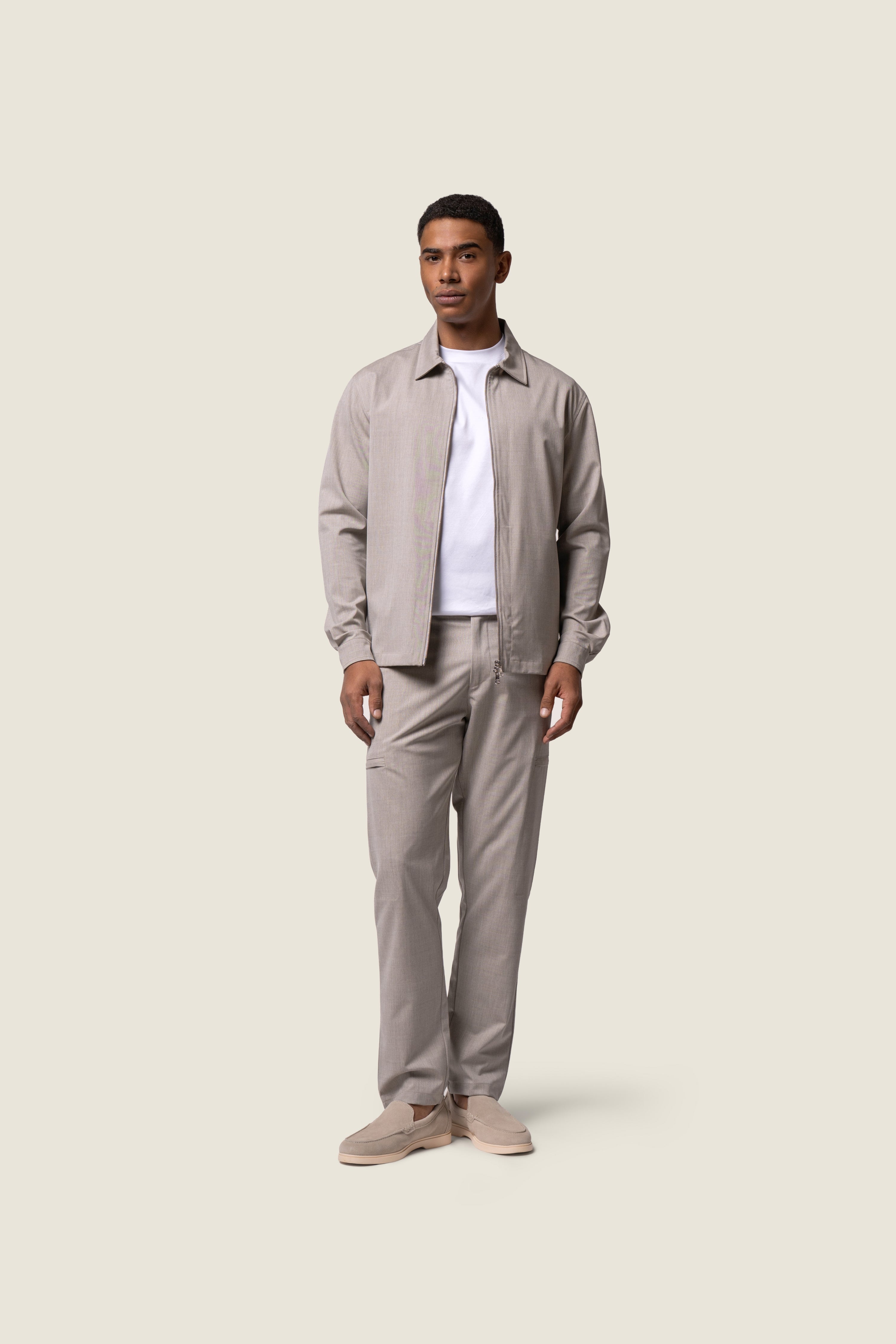 DUQUEZZI WOOL STRETCH JACKET | Beige