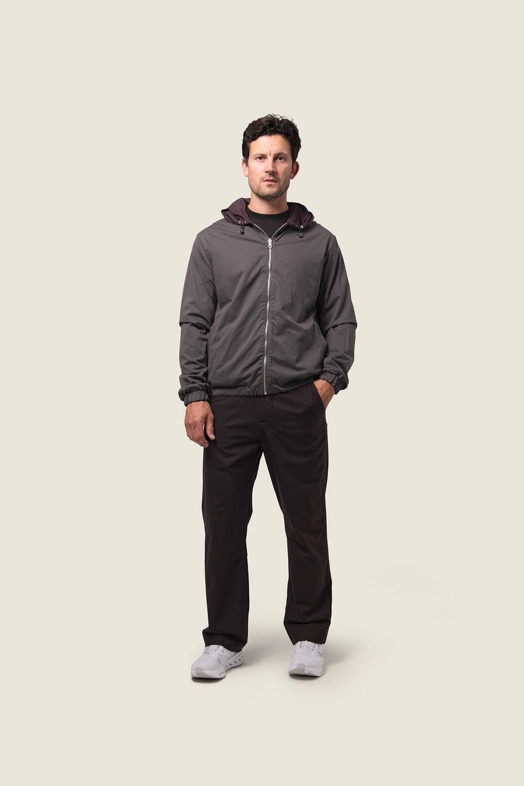 DUQUEZZI HOODED REVERSIBLE BOMBER | Burgundy