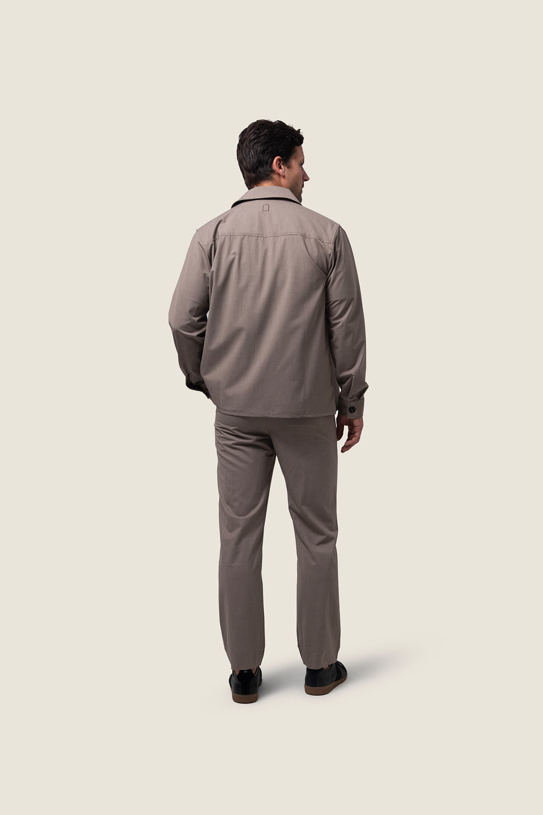 DUQUEZZI CESARE WOOL BLEND OVERSHIRT | Caramel Syrup