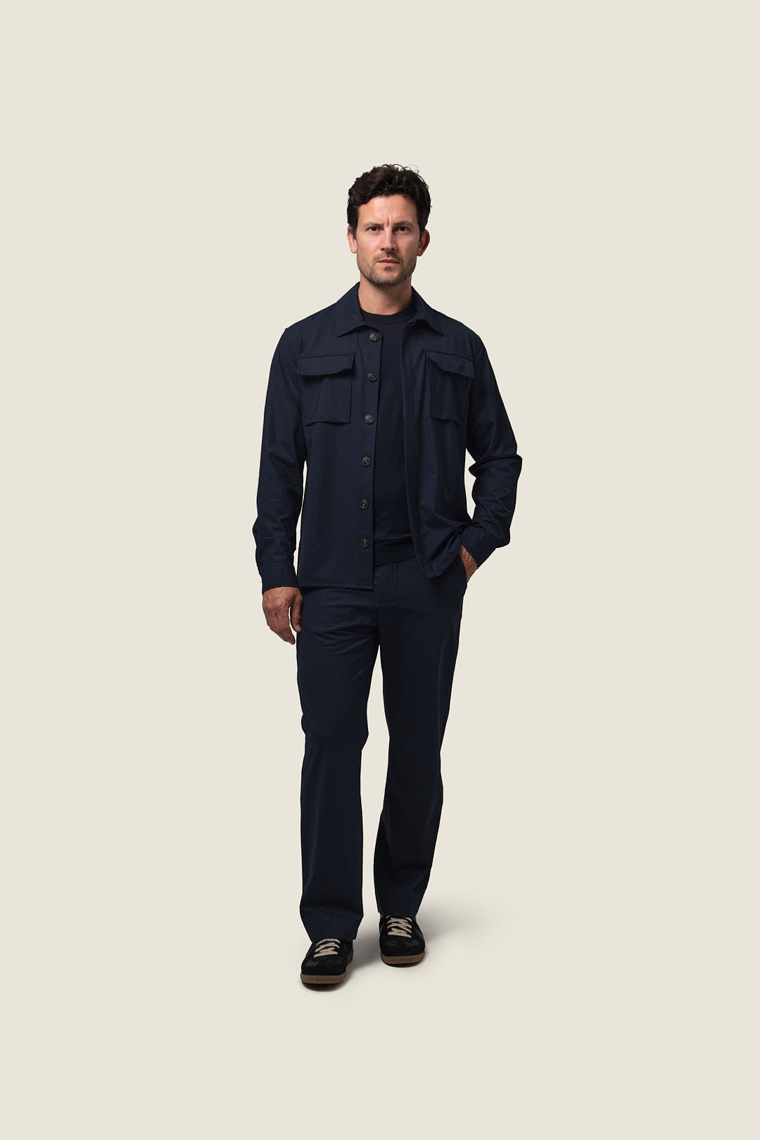 DUQUEZZI CESARE WOOL BLEND PANTS | Navy